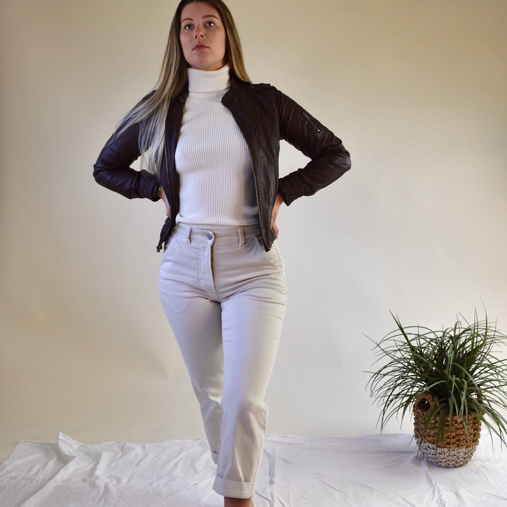 brown pleather jacket